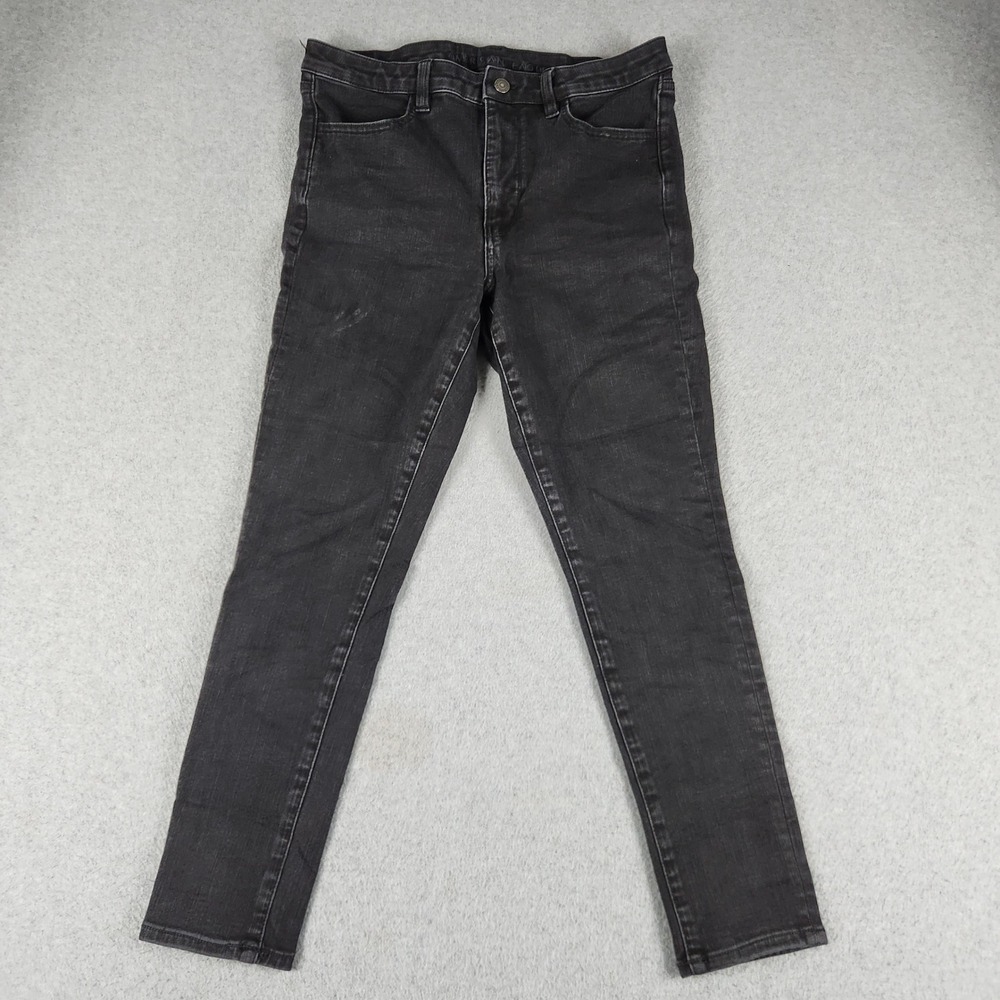 American Eagle The Dream Jeans Womens 12 Short Black Cotton High Rise Skinny Leg
